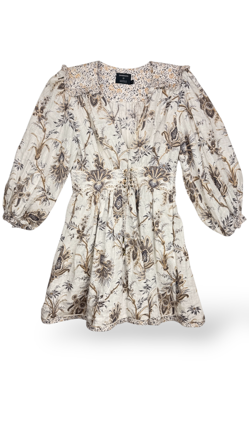 Linen Floral Mini Dress | Zimmermann