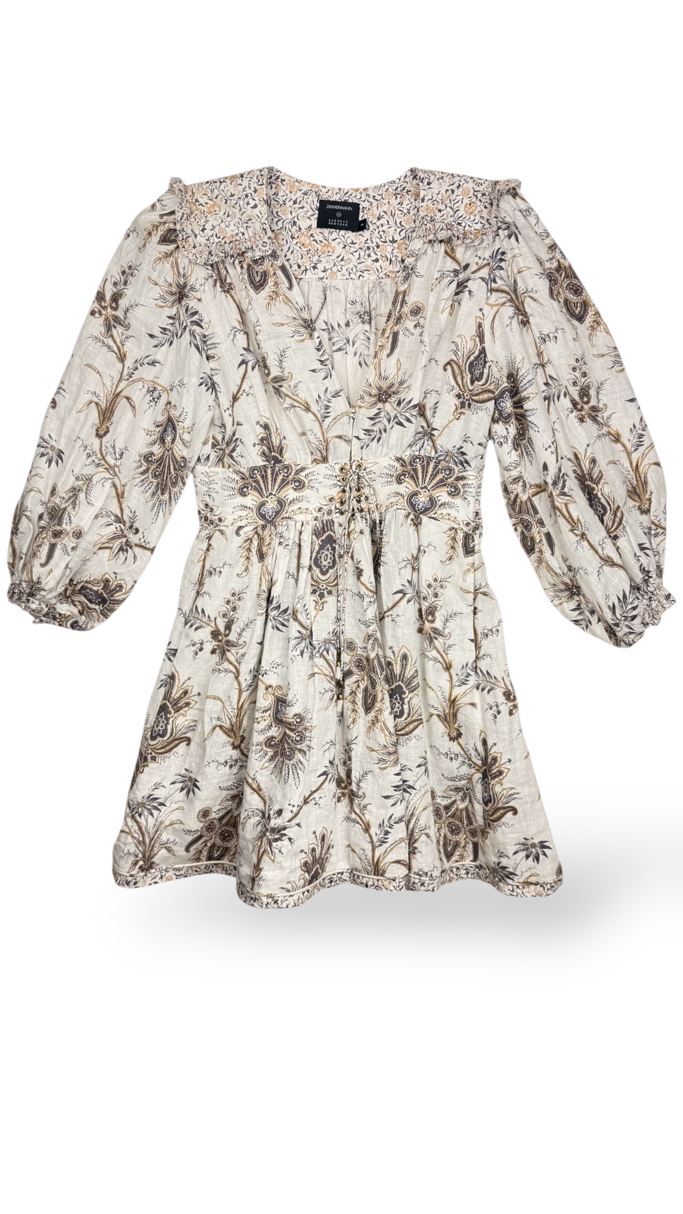 Linen Floral Mini Dress | Zimmermann