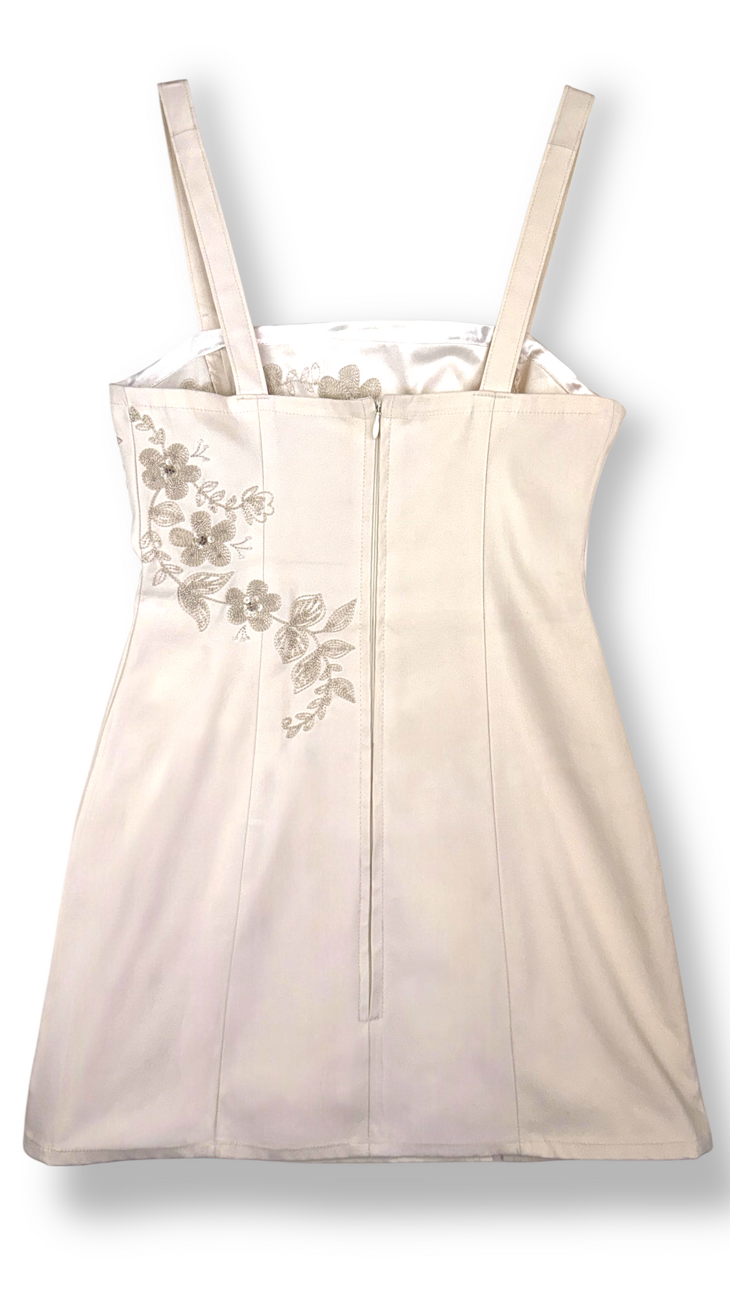 Embroidered Floral Mini Dress – XS