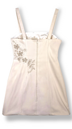 Embroidered Floral Mini Dress – XS