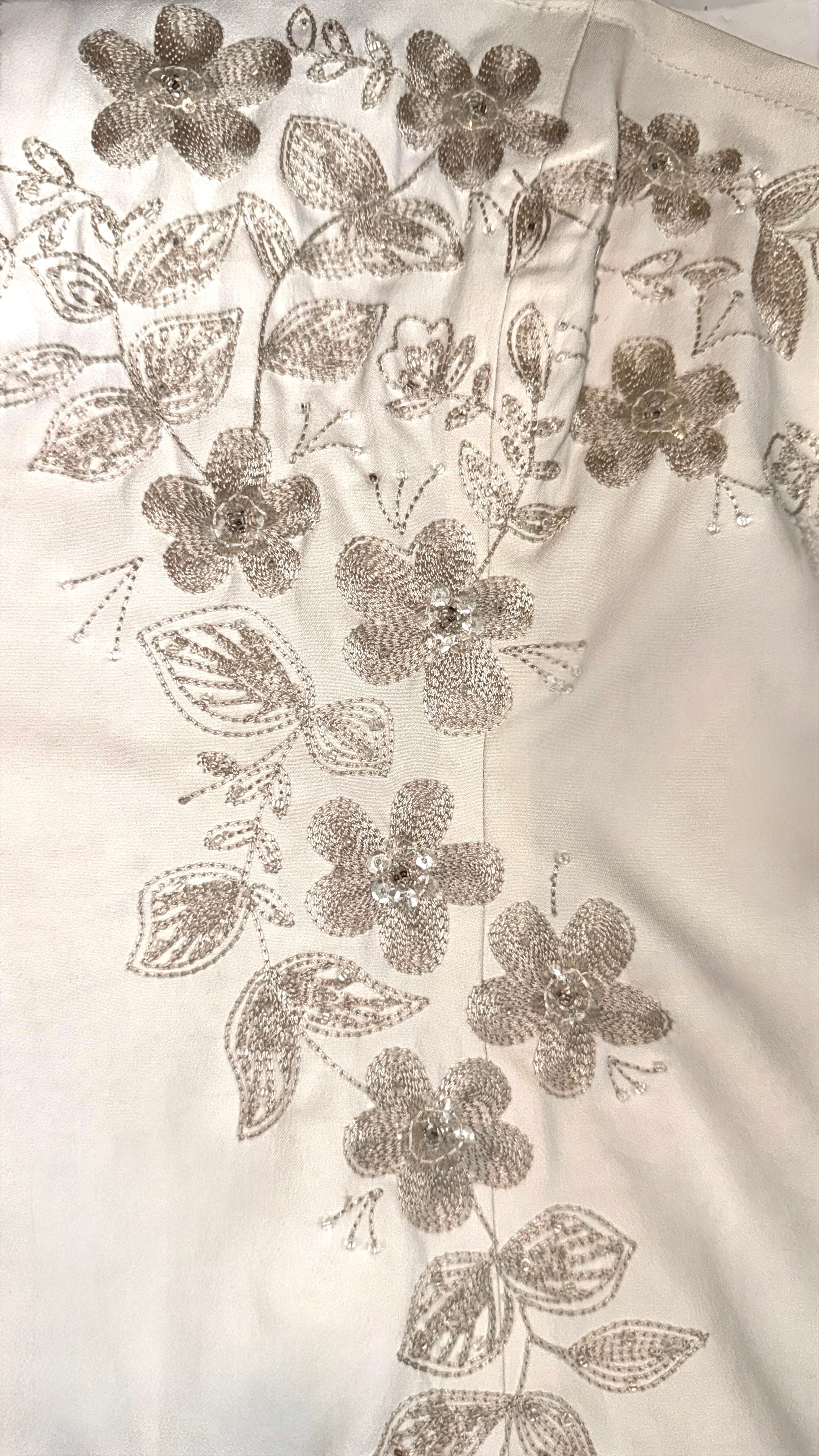 Embroidered Floral Mini Dress – XS