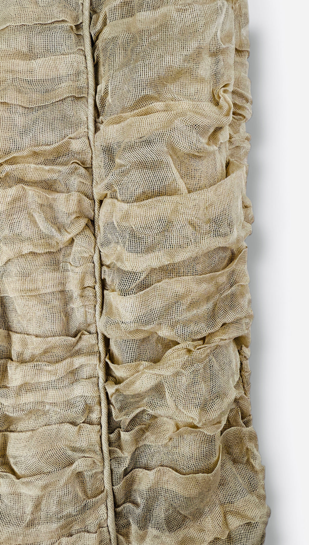 Ruched Beige Midi Skirt – Size 44 | Burberry