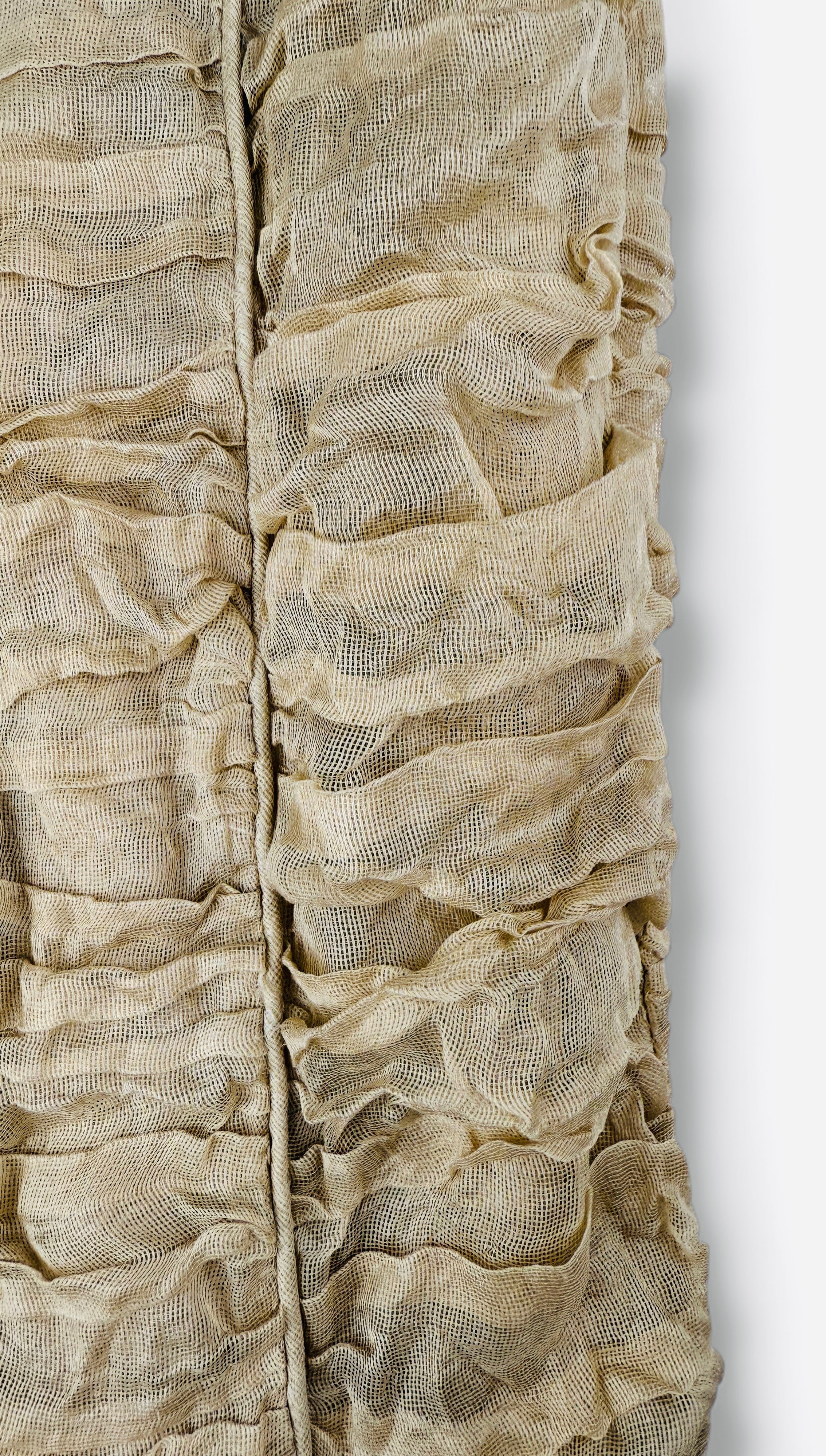 Ruched Beige Midi Skirt – Size 44 | Burberry
