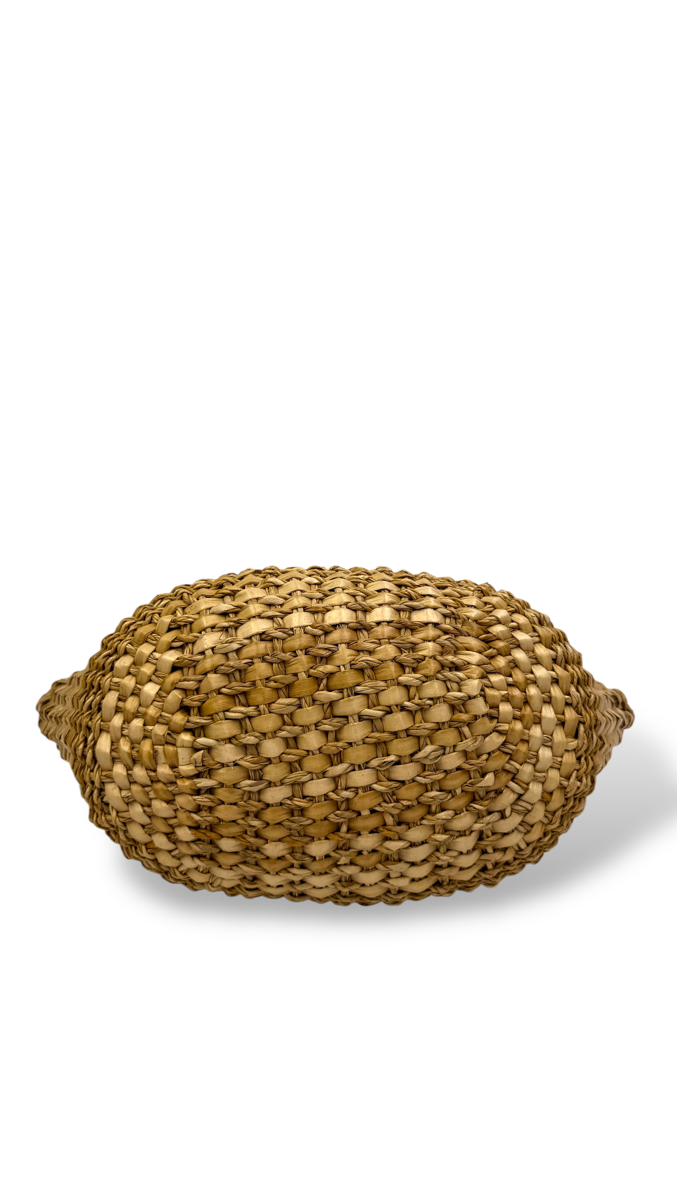 Structured Woven Tote with Wooden Handles