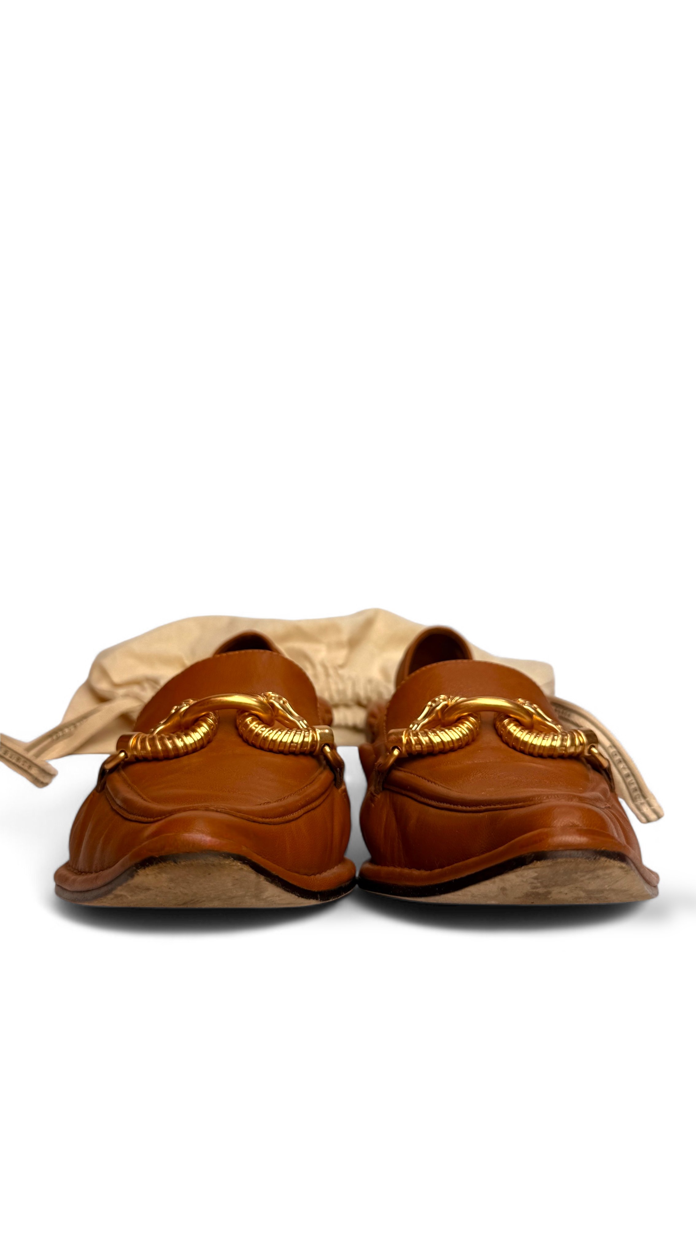 Camel Leather Chain Flats – Size 39 | Tory Burch