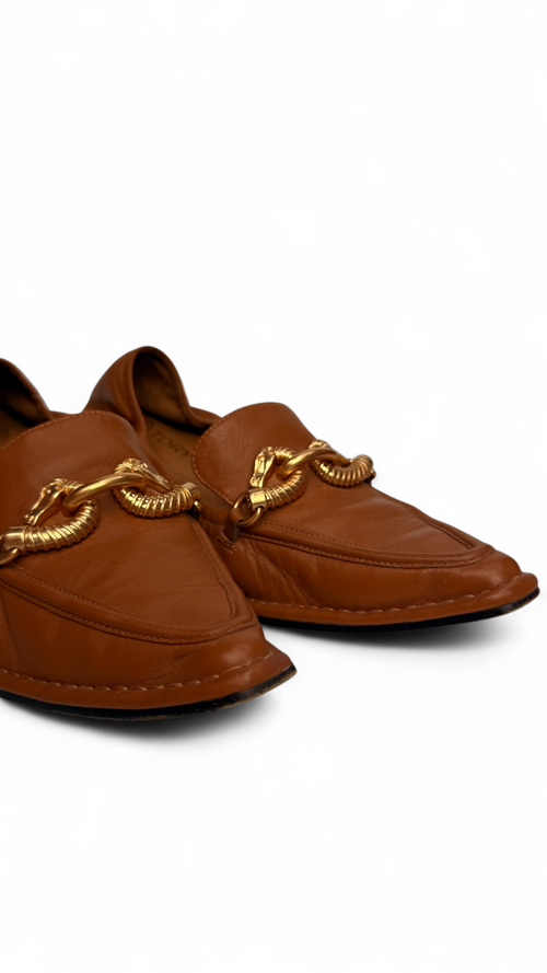 Camel Leather Chain Flats – Size 39 | Tory Burch